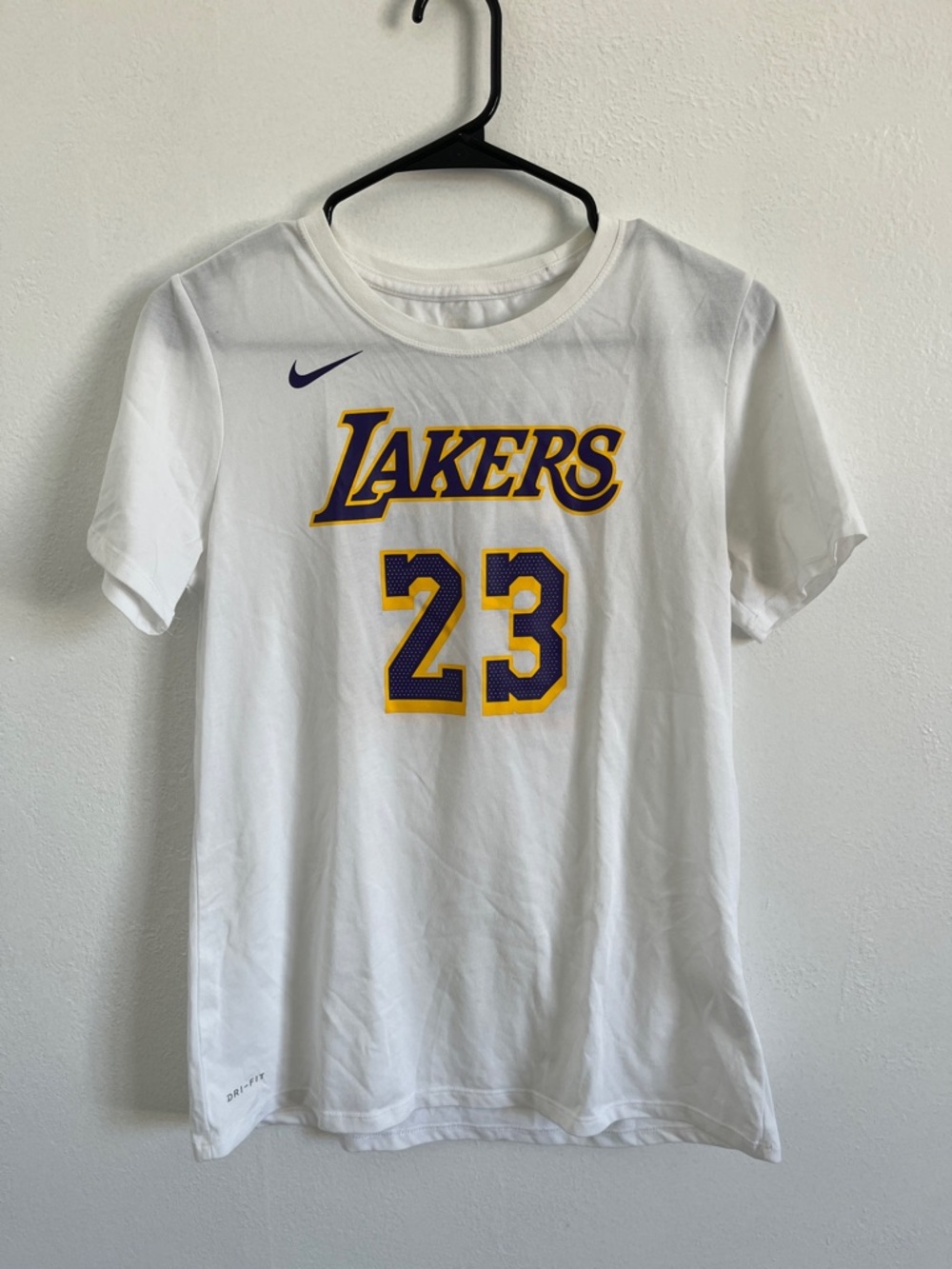 Nike White Lakers Jersey Tee Lebron James
